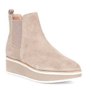 NWN ANTONIO MELANI Brexton Suede Wedge Booties Sz 6,5